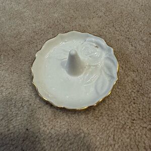 Lenox White and Gold Ring Dish